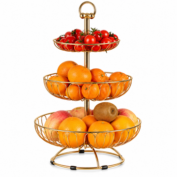 3-Tier Metal Wire Fruit & Dessert Stand