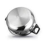 12 Piece Stainless Steel Cookware Set Saucepan Pan Casserole Pots Glass Lids