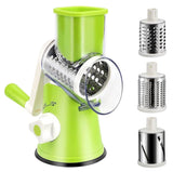 3-in-1 Rotary Vegetable Slicer & Grater