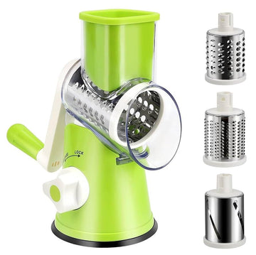 3-in-1 Rotary Vegetable Slicer & Grater