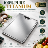 Premium Titanium Cutting Board, Double-Sided Antibacterial & Mold-Resistant Kitchen Chopping Board