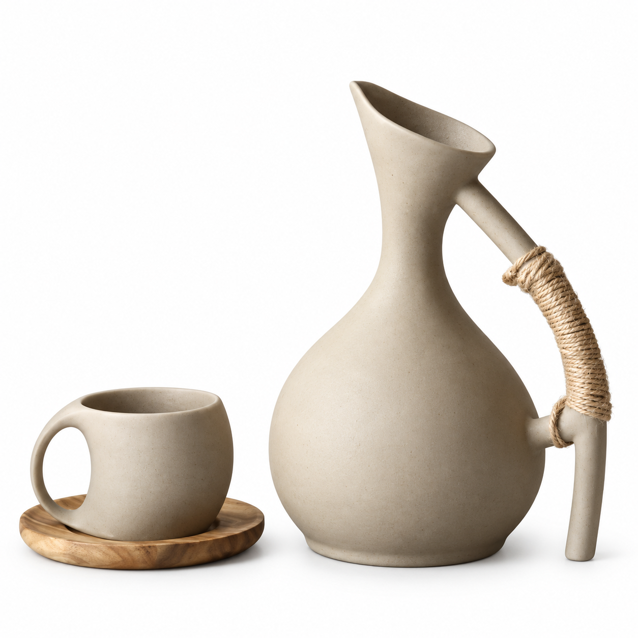 1300ml Ceramic Water Pitcher – Large Capacity Hot & Cold Drink Jug