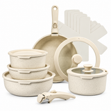 17-Piece Non-Stick Cookware Set with Removable Handles
