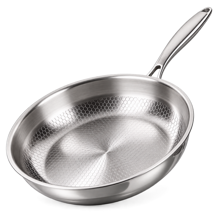 Premium Uncoated Titanium Alloy Steak Pan Non-Stick Skillet for Frying, Searing & Everyday Cooking
