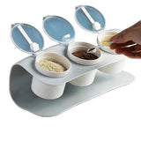 3-Compartment Spice Box with Spoons