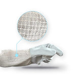 White Sheepskin Beekeeping Gloves with 3-Layer Mesh Sleeves for Hive Work