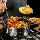 13-Piece Hybrid Stainless Steel Cookware Set with Tempered Glass Lids