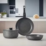 Detachable Non-Stick Cookware Set with Removable Handle Space-Saving Kitchen Pots & Pans