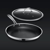 13-Piece Hybrid Stainless Steel Cookware Set with Tempered Glass Lids