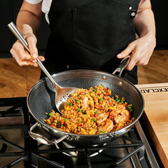 13-Piece Hybrid Stainless Steel Cookware Set with Tempered Glass Lids