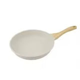 Non-Stick Frying Pan with Glass Lid & Wooden Handle Multipurpose Cooking Skillet