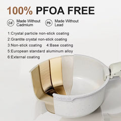 17-Piece Non-Stick Cookware Set with Removable Handles