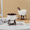 Ceramic Chocolate Fondue Set with Forks