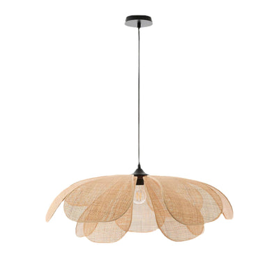 Japanese Wabi-Sabi Rattan Petal Pendant Light