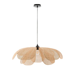 Japanese Wabi-Sabi Rattan Petal Pendant Light