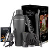 8-Piece Matte Black Cocktail Shaker & Bar Tool Set