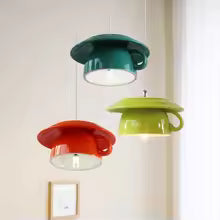 Modern Ceramic Teapot Pendant Light – LED Hanging Lamp for Home