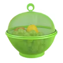 Stainless Steel Fruit Basket with Mesh Lid