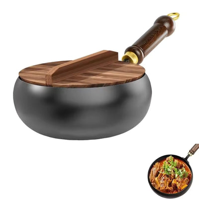Nonstick Wok & Stir-Fry Pan for Home, Camping & Restaurant Cooking