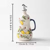 Embossed Ceramic Olive Oil & Vinegar Dispenser