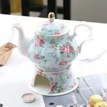 400ML British Style Porcelain Teapot Warmer Set