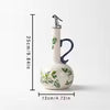Embossed Ceramic Olive Oil & Vinegar Dispenser
