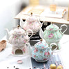 400ML British Style Porcelain Teapot Warmer Set