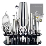 8-Piece Matte Black Cocktail Shaker & Bar Tool Set