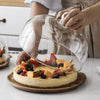 Acacia Wood Cake Tray with Glass Cover
