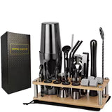 8-Piece Matte Black Cocktail Shaker & Bar Tool Set