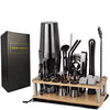 8-Piece Matte Black Cocktail Shaker & Bar Tool Set