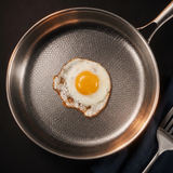 Premium Uncoated Titanium Alloy Steak Pan Non-Stick Skillet for Frying, Searing & Everyday Cooking